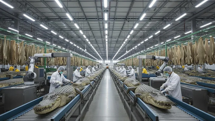 Inside the Crocodile Leather Factory From Farm to Luxury Item Full Process
