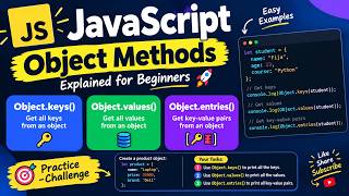 Full JavaScript Object.keys(), Object.values() & Object.entries() Explained for Beginners 🚀 Update