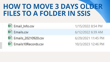 136 How to move 3 days older files to a folder in SSIS