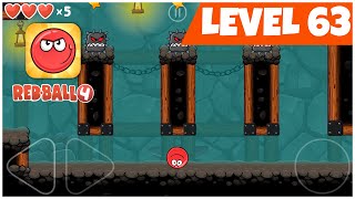 Red Ball 4 - Level 63 Walkthrough - Level 63 Into The Caves