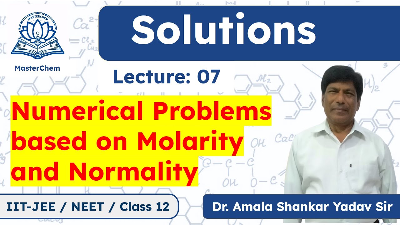 Class 12th numerical problems based on molarity and normality youtube