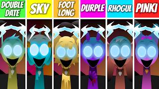 Incredibox Sprunki: Sprunki DOUBLE DATE But Everyone Is FOOTLONG VS SKY VS DURPLE VS PINKI