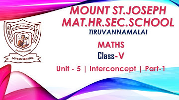 5th Std | Maths | Unit - 5 | Interconcept | Part-1