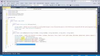 Create Database Class for VS 2013 Project Profile