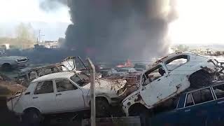 se incendió la playa de san agustín y explotaron autos