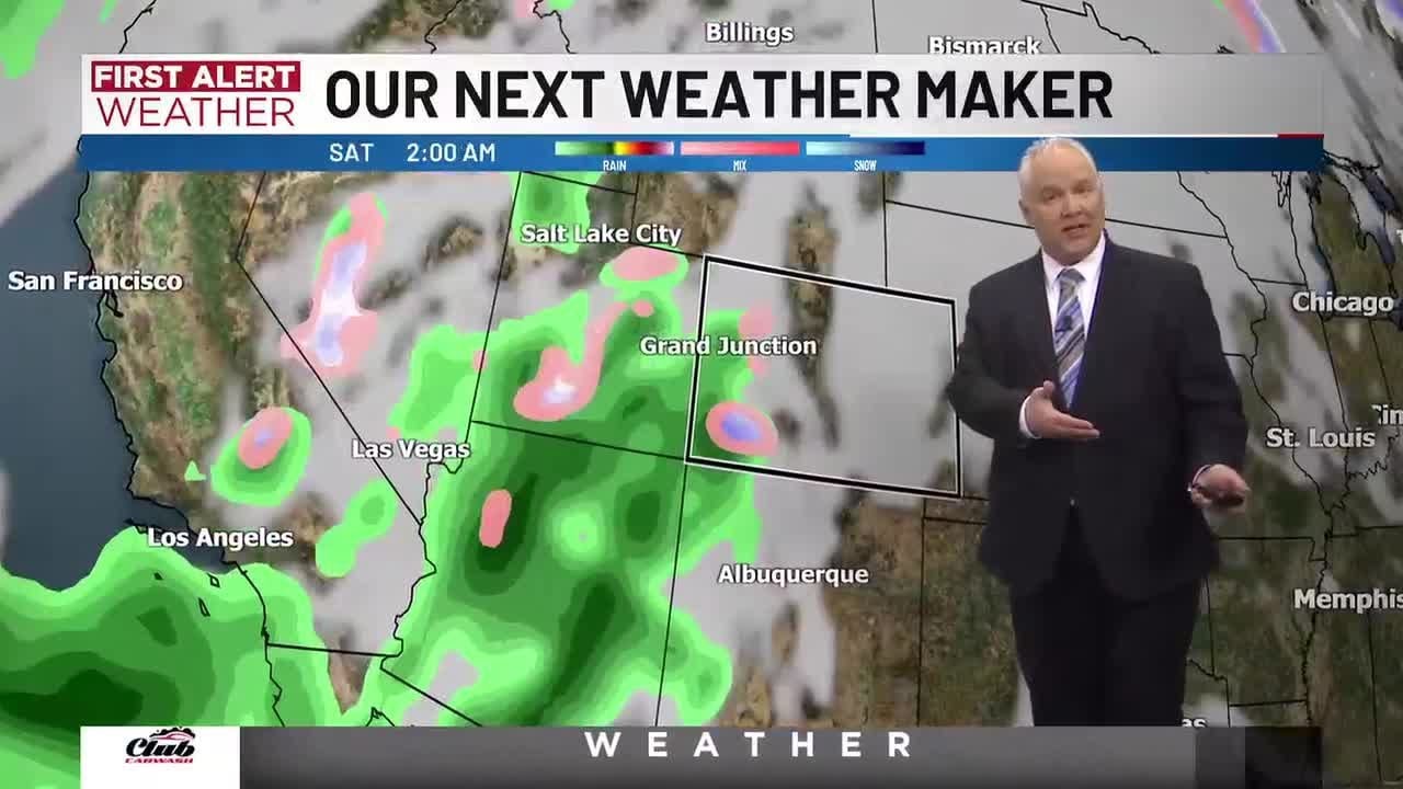 Rain and mountain snow on track for a Friday arrival - YouTube