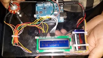 Flow meter project using Arduino and IR diodes rotary encoder and LCD
