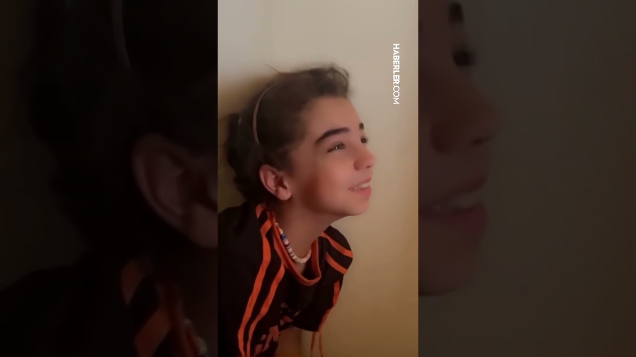 Gazzeli küçük kız, ateşkes haberini duyduğunca gözlerinden taşan sevinç yürekleri eritti.