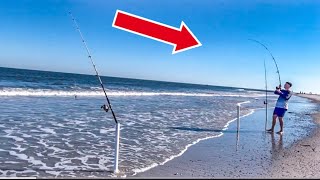 MY FIRST VIDEO! Surf fishing at Hunting Island State Park, South Carolina.