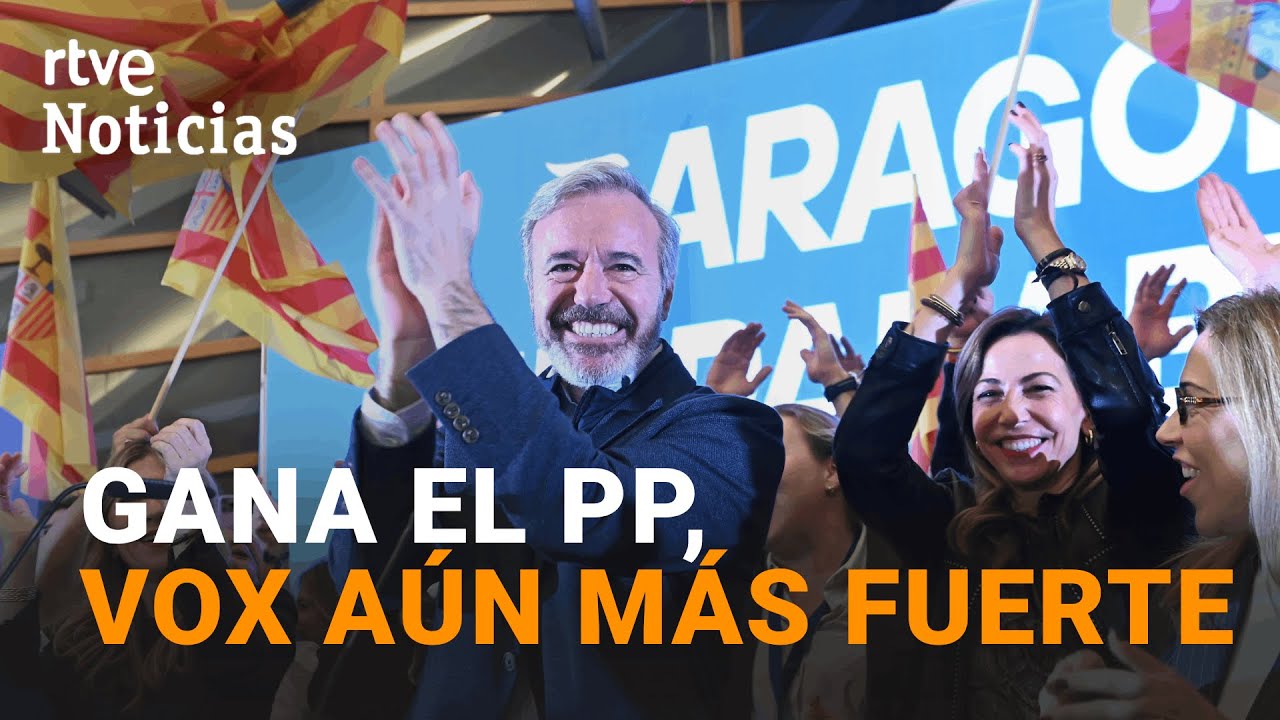 ELECCIONES ARAGÓN | El PP GANA, VOX DUPLICA ESCAÑOS y el PSOE se HUNDE | RTVE Noticias