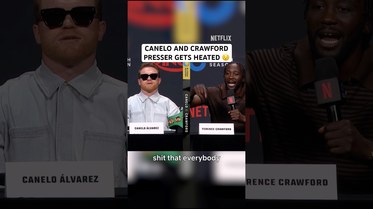 Terence Crawford and Canelo Alvarez presser gets HEATED 🌶️ 