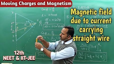 Magnetic field due to current carrying straight wire | 12th Physics handwritten notes #cbse
