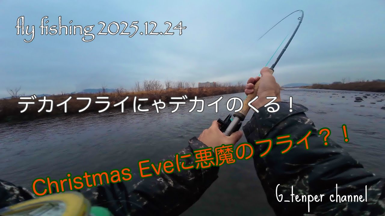 フライフィッシング[イヴにデカイの頂き鱒た！]渡良瀬川冬季C&R・Vol.7.2025.12.24