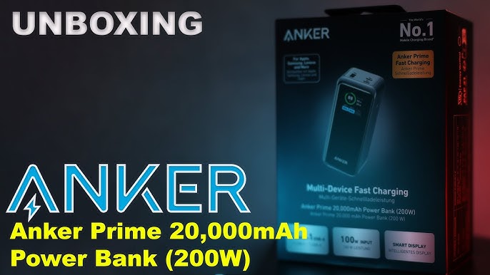 Anker Prime 20,000mAh 200W Powerbank and Charging Base Unboxing 