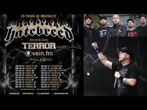 Hatebreed 20th Anniv tour for “The Rise Of Brutality” w/ Terror, Vein.fm and Jesus Piece