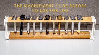 Mr G Shave Magnificent 11 DE Razors I would use for Life TAG Video