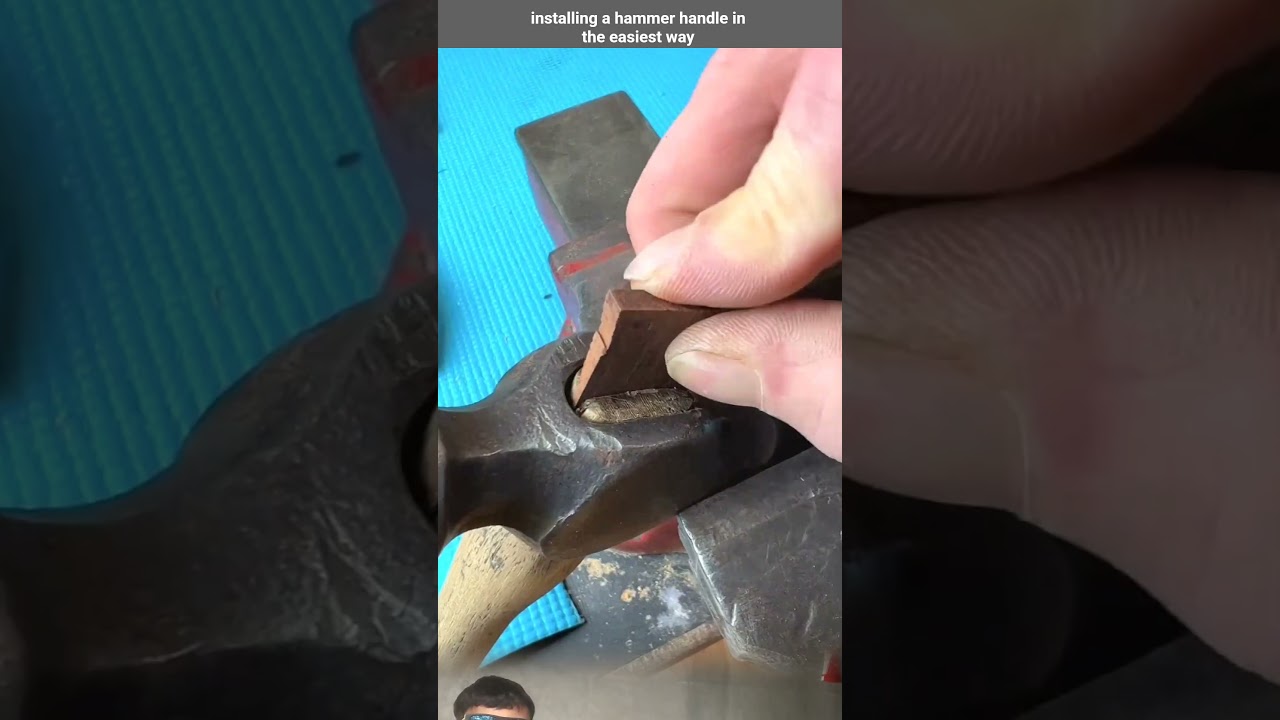 installing a hammer handle in the easiest way