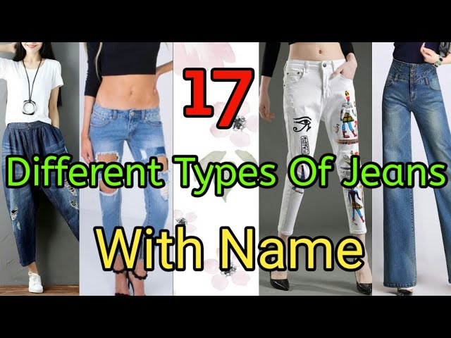 jeans type name list