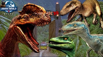 Dracovenator destroys the Velociraptor pack! Jurassic World Alive 3.0.30