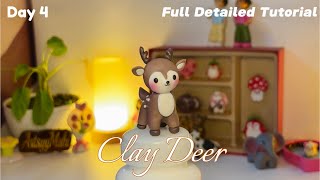 Sculpting Deer Day 4 Clay Animals Calm Cozy Clay Tutorial