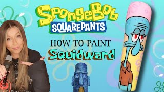 🦑 How To Paint Squidward | Step By Step Nail Art Tutorial | SpongeBob | Beginners | Summer Design