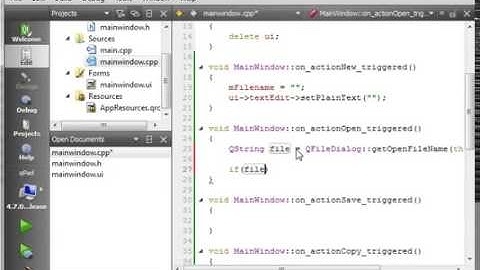 C++ Qt 91  Simple Application  NotePad