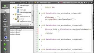C   Qt 91  Simple Application  NotePad