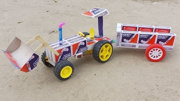 How to Make Matchbox Tractor Trolley - Diy Tractor Trolley Science Project - UT Crafting