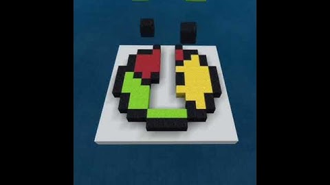 Minecraft Falling Pixel Art Google chrome logo! |#shorts