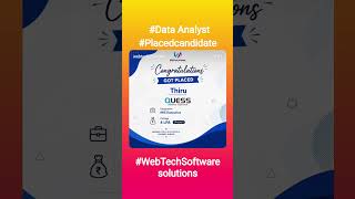 Congratulations and all the best Thiru🎉💐#dataanalyst #TrainingWithPlacement #webtech #banglore