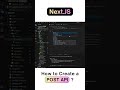 Create POST API in Next.js 😳 (Super Easy)