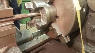 Making keyway on lathe.