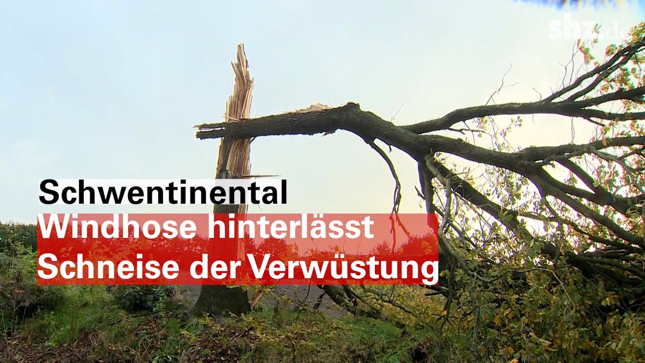Windhose in Schwentinental hinterlässt Schneise der Verwüstung