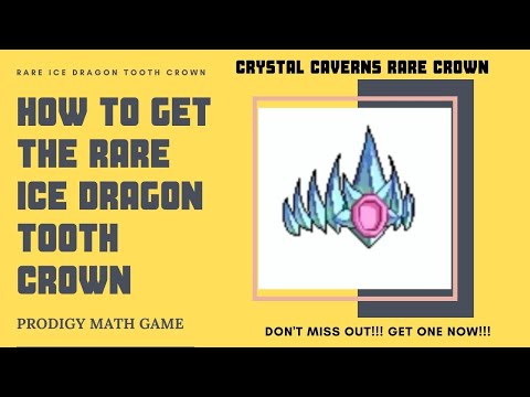 Prodigy Math Game | How to Get the RARE ICE DRAGON TOOTH CROWN in PRODIGY!!!