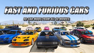 GTA V All Fast & Furious Cars Mods | 80 Cars from all 10 movies