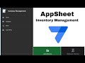 How to make an inventory management in appsheet