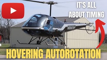 Timing is Key: Mastering Hovering Autorotation in a Helicopter