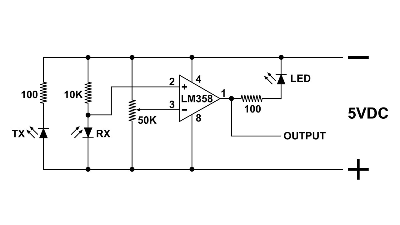 Infrared Transmitter and Receive Circuit LM358 - YouTube