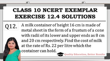 Exercise 12.4 Question 12 NCERT Exemplar Class 10 Maths @MathsTeacher