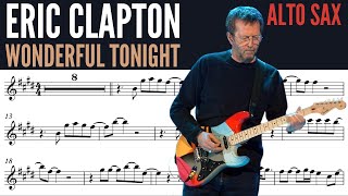 ERIC CLAPTON [ALTO SAXOPHONE SHEET MUSIC] WONDERFUL TONIGHT