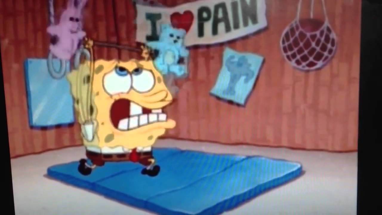 spongebob lifting weights funko.