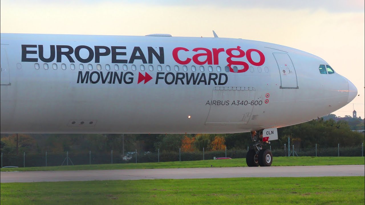 7+ minutes of slow mode relaxing A340-600 take off’s and landing’s Bournemouth UK