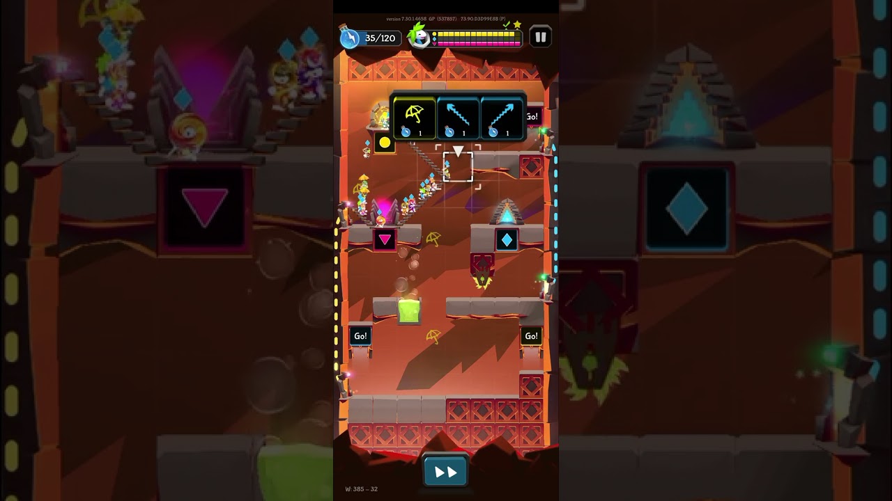 Lemmings W 385 - 32. Walkthrough. (72. Flamespire)