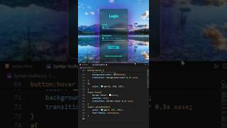 Glassmorphism Login Form using HTML & CSS | Blur Effect  UI | No JavaScript! |#glassmorphism#shorts