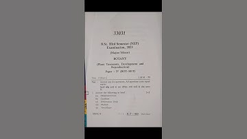 Bsc. 3rd semester (NEP)exam paper ,2023       (Major/Minor) Botany lucknow university