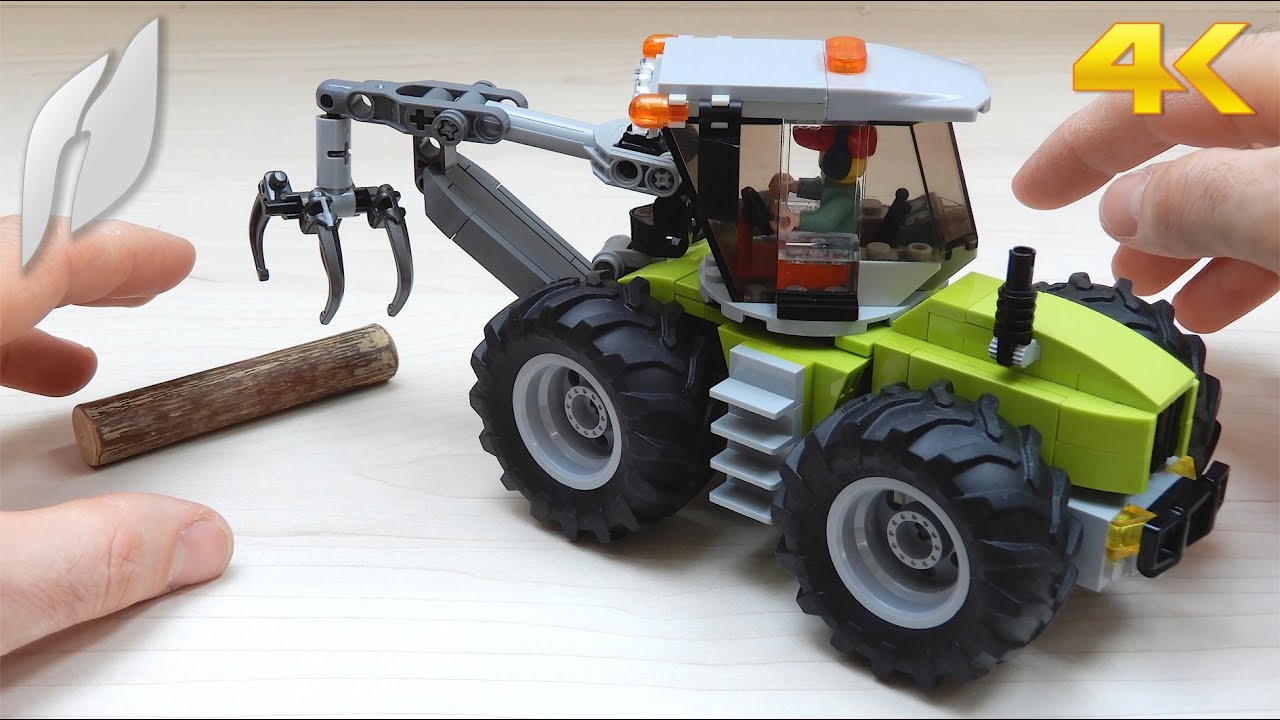 Lego Forestry Tractor (Modified Lego City 60181 - 4K) - YouTube