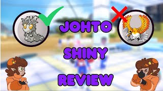 My opinions on the Johto Shinies!