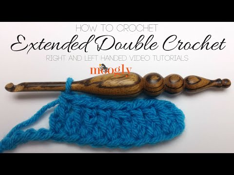 How to Crochet: Extended Double Crochet (Left-Handed)