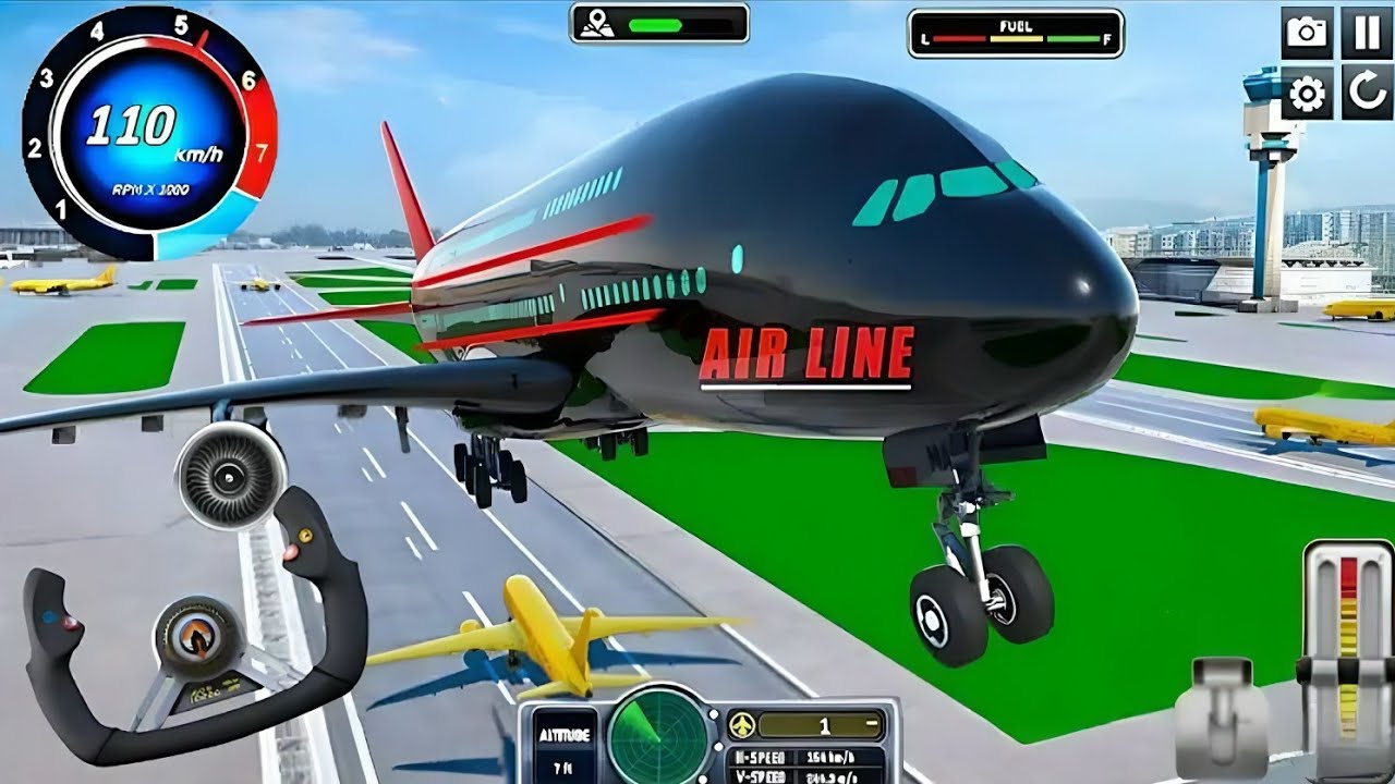 Flight Aroplane City Pilot Simulator 3D Game _ Boeing Emergency Landing Goes Wrong_Android Gameplay