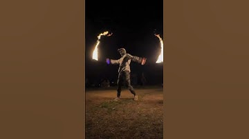 Fire Poi Dance performance